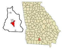 Location in Cook County and the state of Georgia