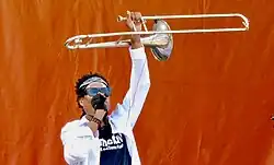 Corey Henry on trombone.
