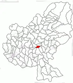 Location in Mureș County