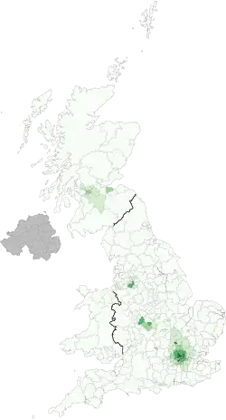 White: Irish (0.95%)[h]
