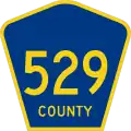 County Route 529 marker