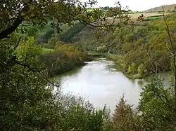 Reservoir of the Couzon dam in November 2008