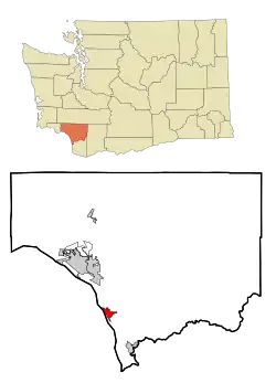 Location of Kalama, Washington