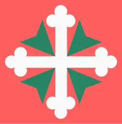 Combined Maltese Cross and cross bottony, of the Order of Saints Maurice and Lazarus