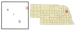 Location of Bancroft, Nebraska