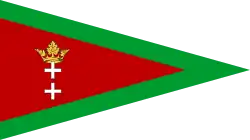 Customs' pennant of the Free City of Danzig Zollstander (1920–1939)
