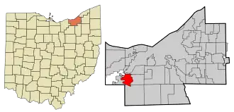 Location in Cuyahoga County, Ohio