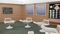 Left to right: the magnetic "Panel of the Future", 2 slide screens, and "Staffy", the reminder of the Viable Systems Model