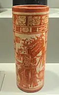 Painting on a Maya vase from the Late Classical Period (600–900)