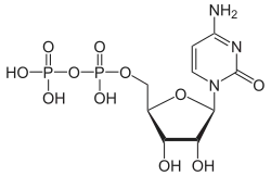 Skeletal formula of cytidine diphosphate
