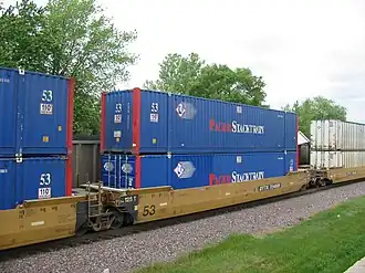 Double-stack container service requires the highest loading gauge in common use in North America.