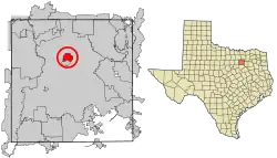 Location of University Park in Dallas County, Texas