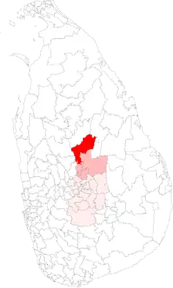 Location of Dambulla