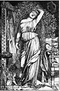 Danaë in the Brazen Chamber, wood-engraving, signed by Swain, Museum of Fine Arts, Boston
