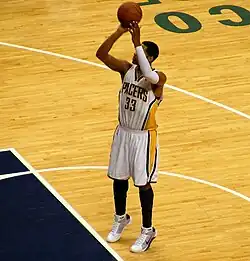 Granger shooting a free throw