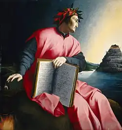 Image 54Dante Alighieri, whose works helped establish modern Italian language, is considered one of the greatest poets of the Middle Ages. His epic poem Divine Comedy ranks among the finest works of world literature. (from Culture of Italy)