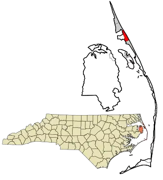 Location in Dare County, North Carolina