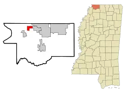 Location of Lynchburg, Mississippi