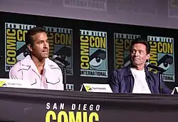 Picture of actors Ryan Reynolds and Hugh Jackman at San Diego Comic-Con in 2024