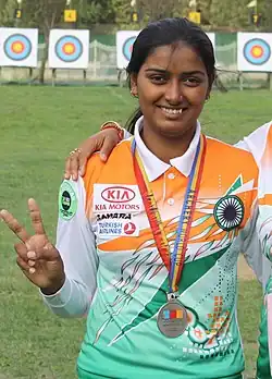 Portrait of archer Deepika Kumari