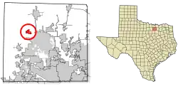 Location of Krum in Denton County, Texas