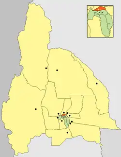 location of Departamento Chimbas in San Juan Province