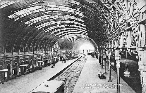 Paddington station, built 1854, seen in 1904