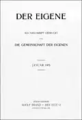Der Eigene, vol. 5 (or "New Series" vol. 3) (1905), no. 1 - six issues in this format