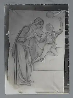 Mother with boy (study)