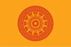 Thai Buddhist flag (i.e. the dhammacakka flag, ธงธรรมจักร, Thong Dhammacak)