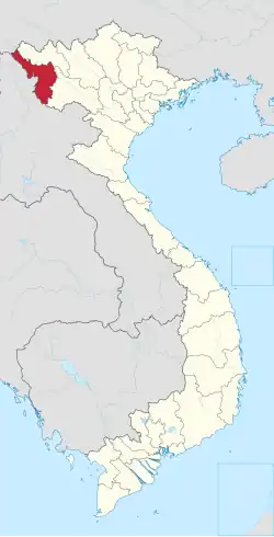 Location of Điên Biên within Vietnam