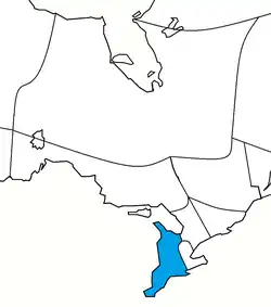 The boundaries of the diocese within the Ecclesiastical Province of Ontario.