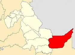 Location of Purús in Purús Province