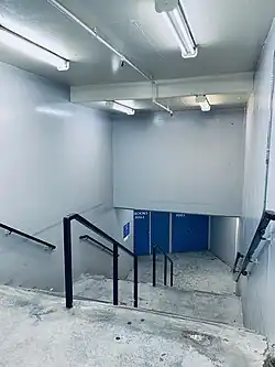 Doors to Brooks Hall underneath the San Francisco Civic Center