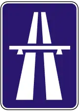 Old sign for motorways