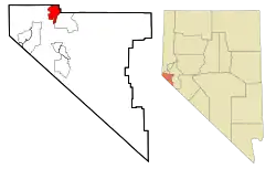 Location of Indian Hills, Nevada