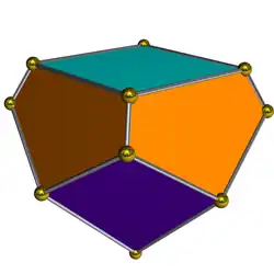 Dual of gyroelongated square pyramid