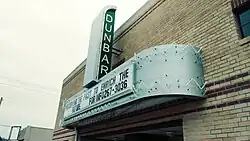 The restored Dunbar Theatre sign
