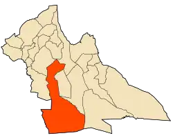 Location of Aïn Madhi within Laghouat Province