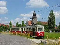 Historic Konstal 5N in service as tourist tram in 2005