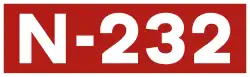 National road N-232 shield}}