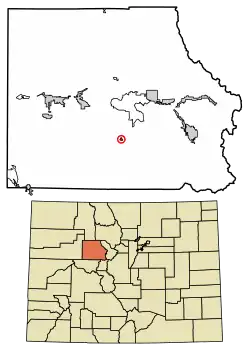 Location of the Fulford CDP in Eagle County, Colorado