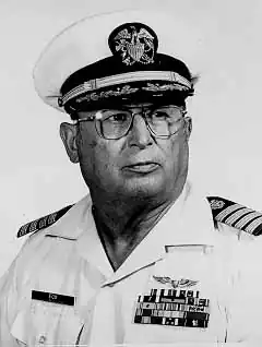 An official Coast Guard portrait of Earl R. Fox, the last active American servicemember to have served in World War II.