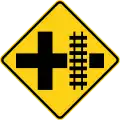P2-19d Railroad crossing and intersection 90° (right)