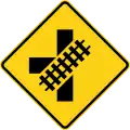 P2-19g Angled railroad crossing (left)
