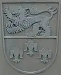 Coats of arms of Edenbergen at a bridge railing