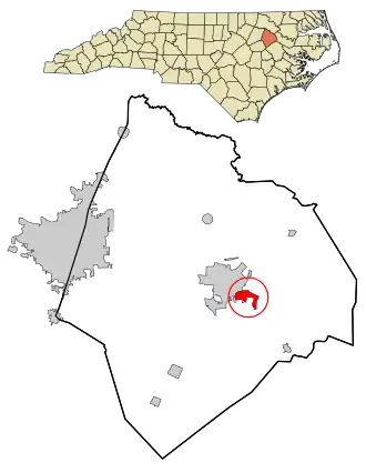 Location in Edgecombe County and the state of North Carolina.