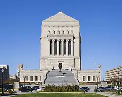The Indiana War Memorial Building in Indianapolis