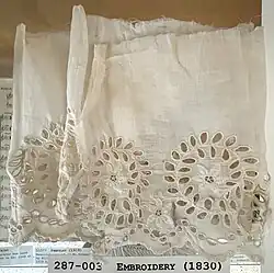 Snow's embroidery (1830) in the PMM