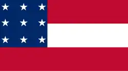 The 9-star first Naval ensign of the paddle steamer CSS Curlew